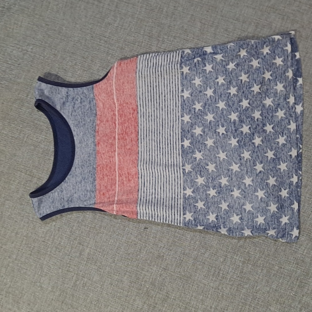 Red White and Blue Patriotic Tank Boys YLG